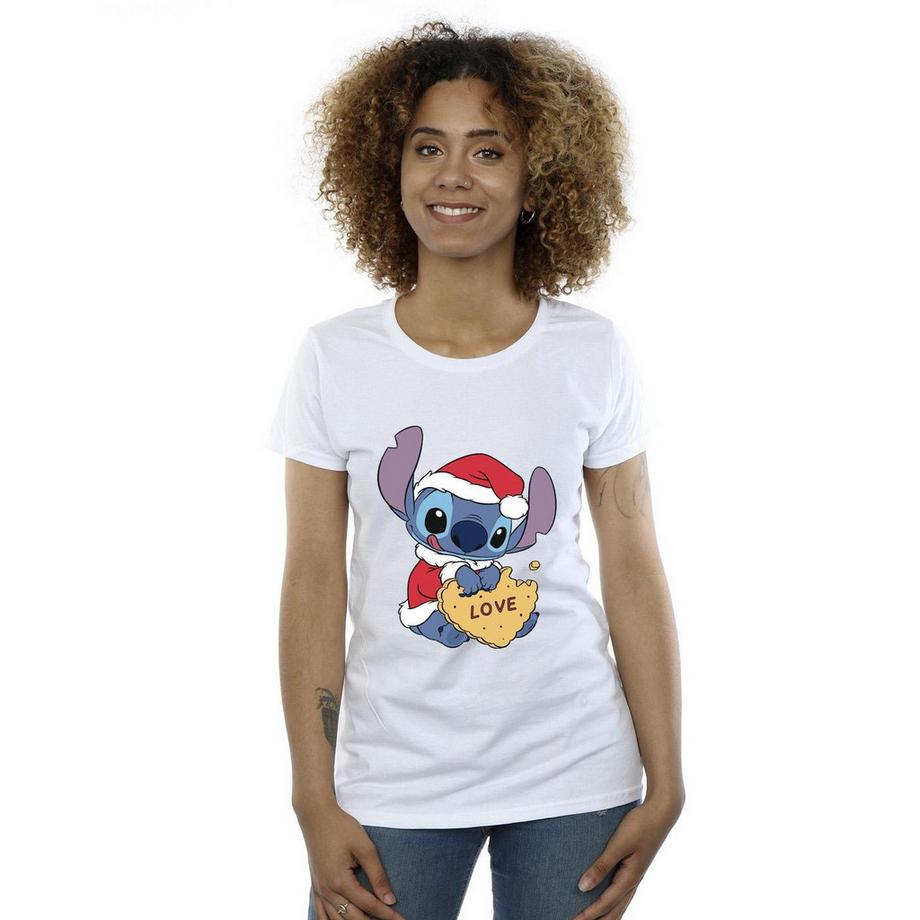 Disney Stitch Christmas Love Cookie T-Shirt  
