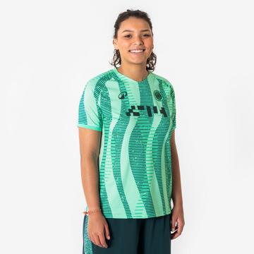 T-shirt calcio donna maniche corte poliestere