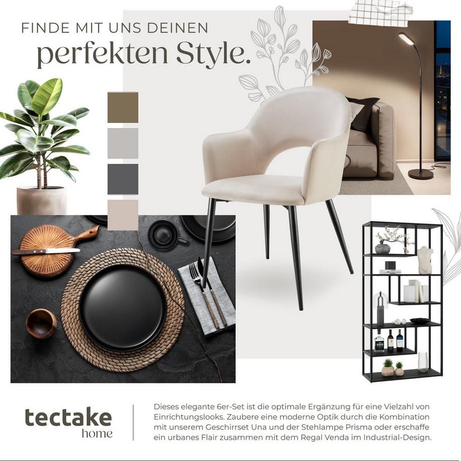 Tectake Fauteuil SACHEL en velours et rembourré  