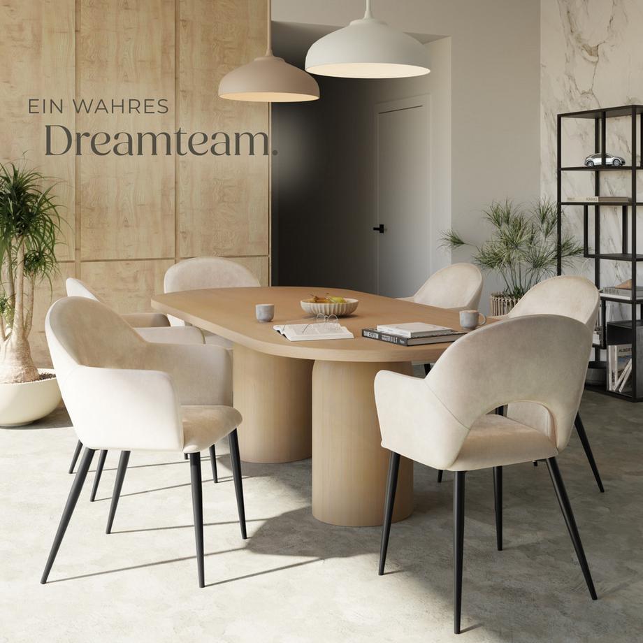 Tectake Fauteuil SACHEL en velours et rembourré  