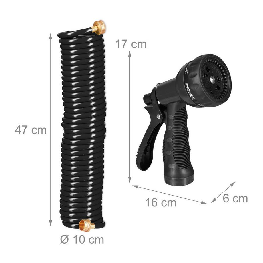 Northix  Tuyau d'arrosage avec pistolet pulvérisateur 10 m 