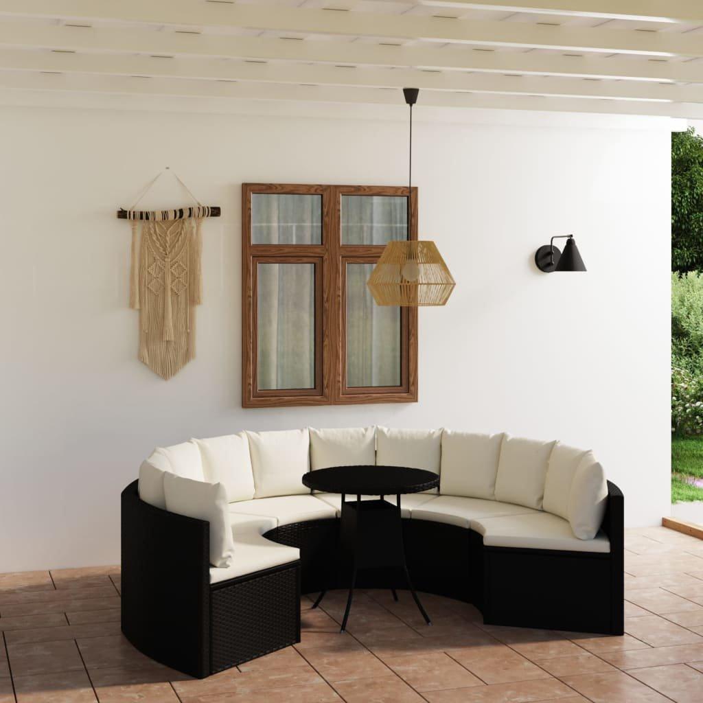 VidaXL set divani da giardino Polirattan  