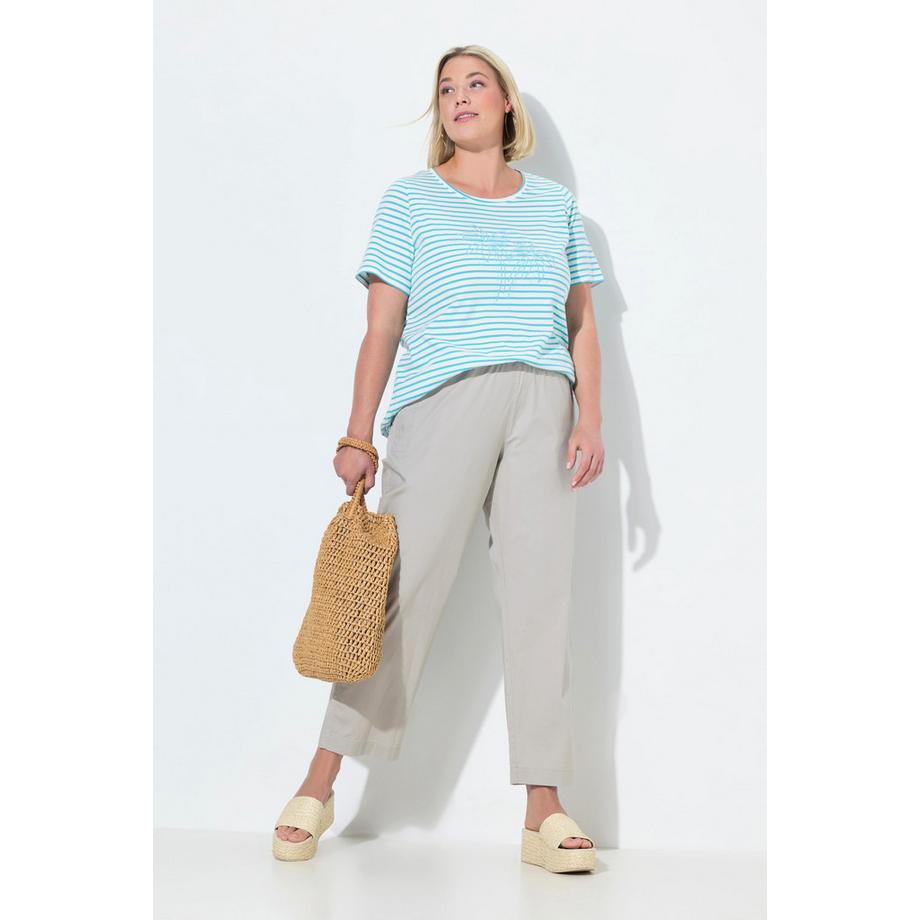 Ulla Popken Ruby 7/8 Chinohose Elastikbund Weites Gerades Bein  