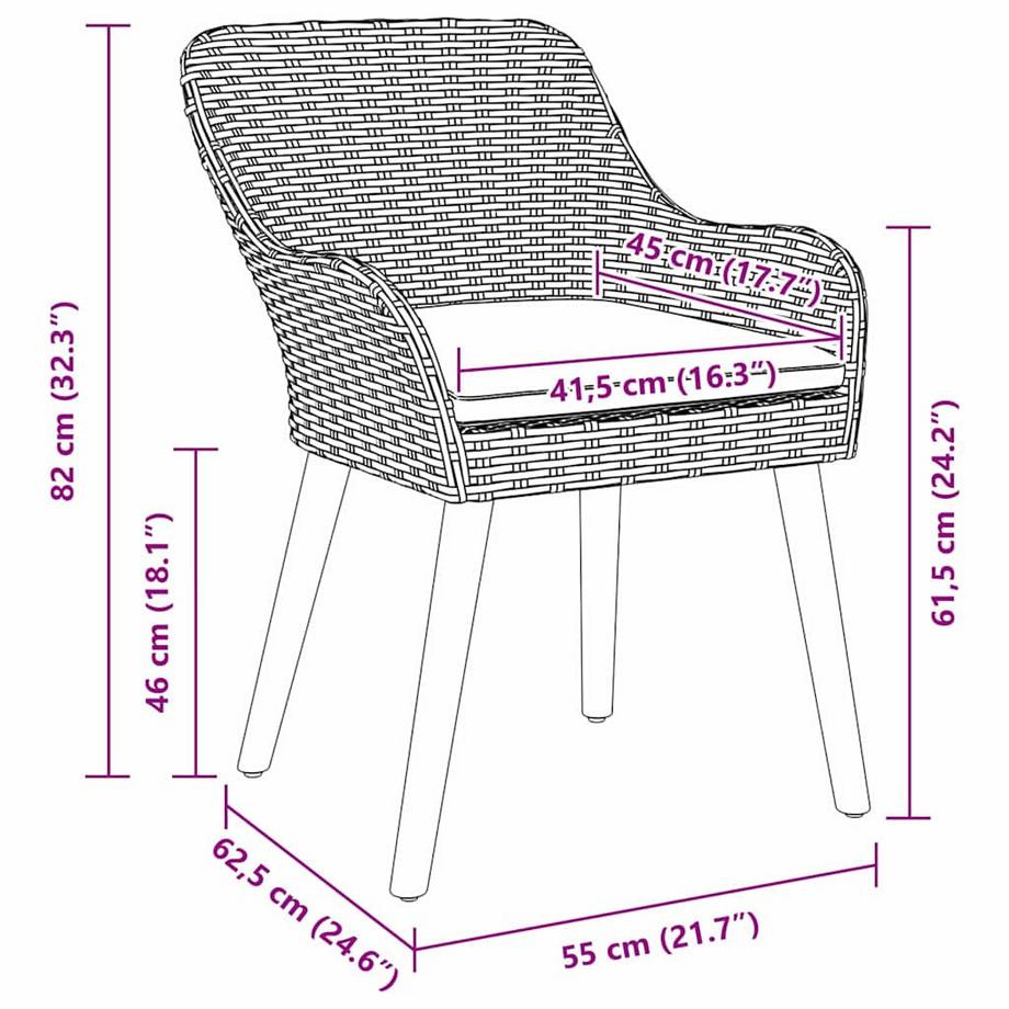VidaXL Gartenmöbel poly-rattan  