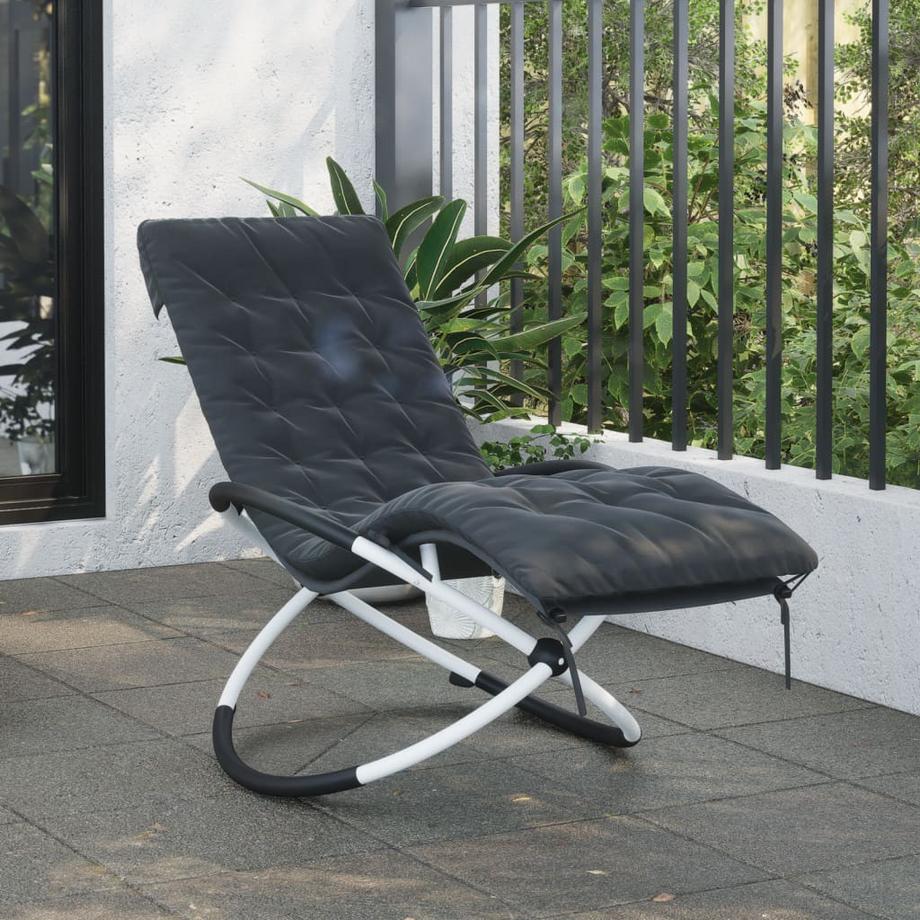 VidaXL Chaise longue acier  