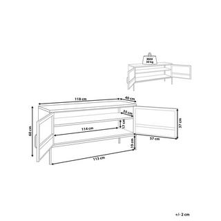 Beliani Sideboard mit 2 Türen aus Stahl Modern MORLEY  