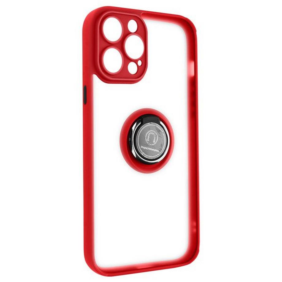 Avizar  Coque iPhone 14 Pro Rouge avec Anneau 