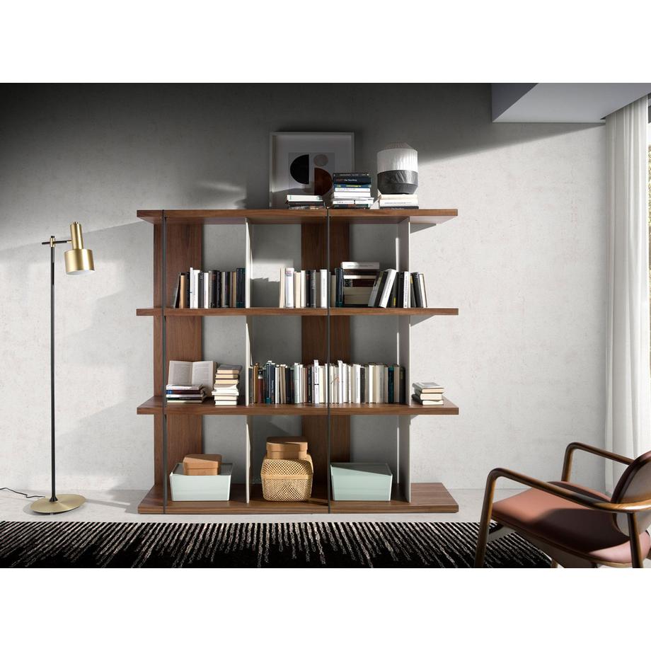 ANGEL CERDA Ripiano in legno di noce e grigio  