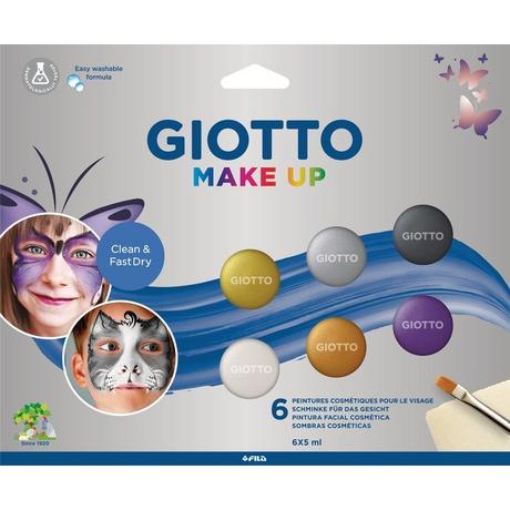 Giotto GIOTTO Schminkfarben Make-Up F476500 Metallic Colours 5ml 6 Stück  