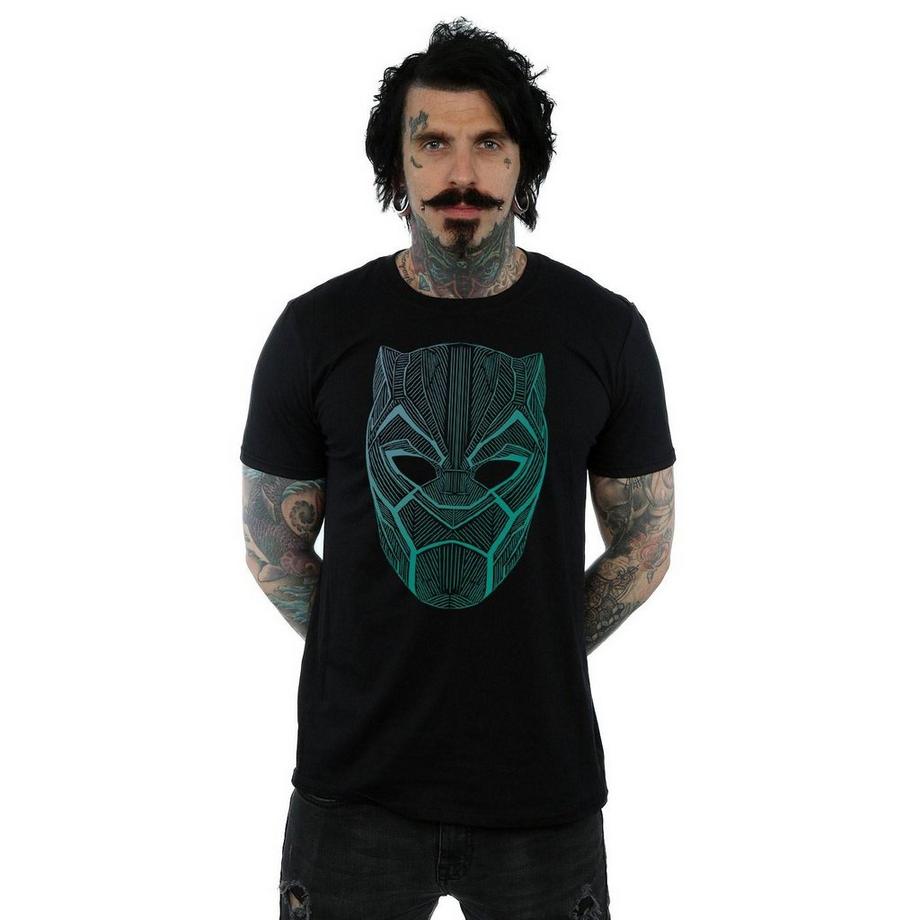 MARVEL Black Panther Mask Stampa Grafica T-Shirt  