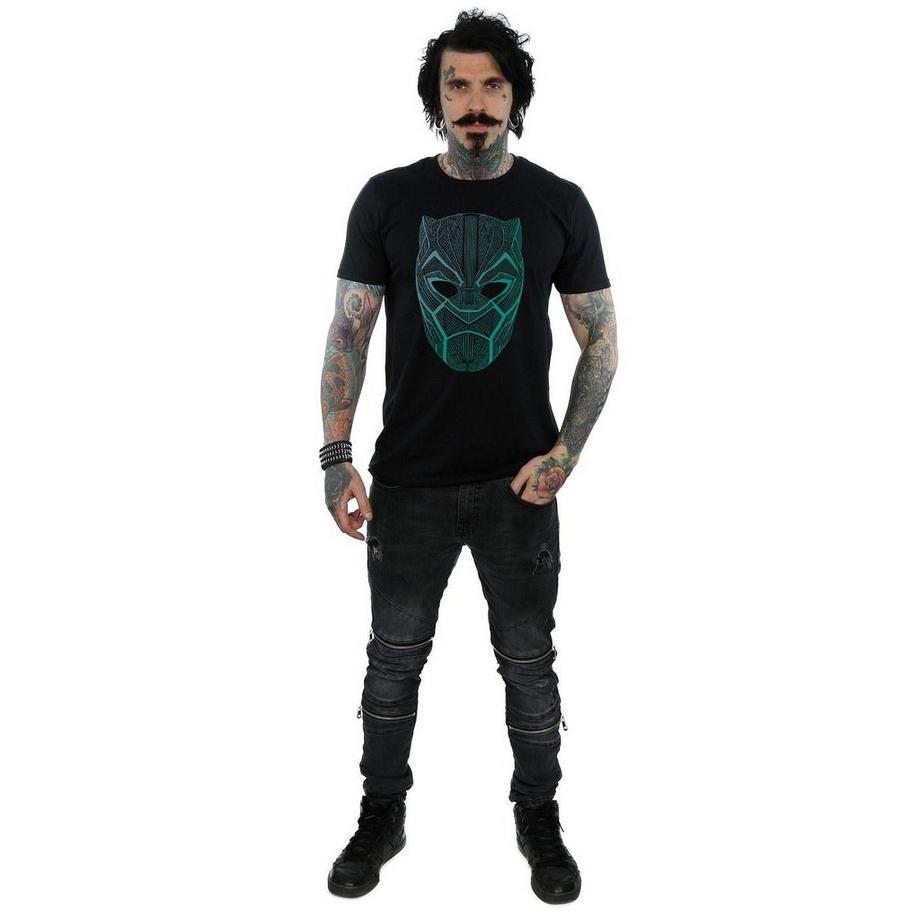 MARVEL Black Panther Mask Stampa Grafica T-Shirt  