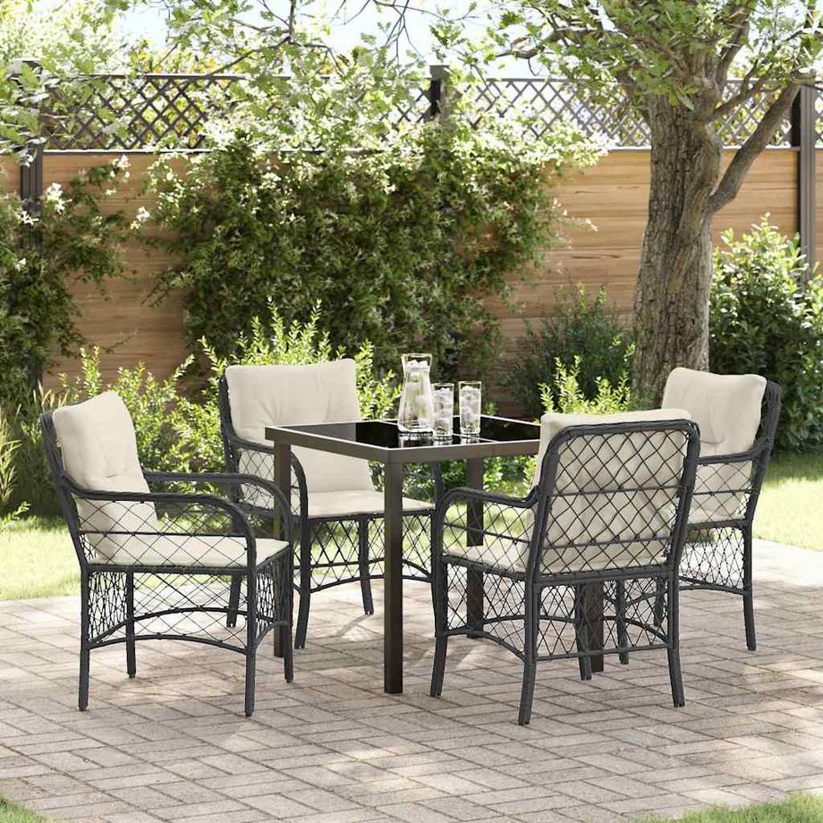 VidaXL Ensemble de salle à manger pour jardin poly rattan  