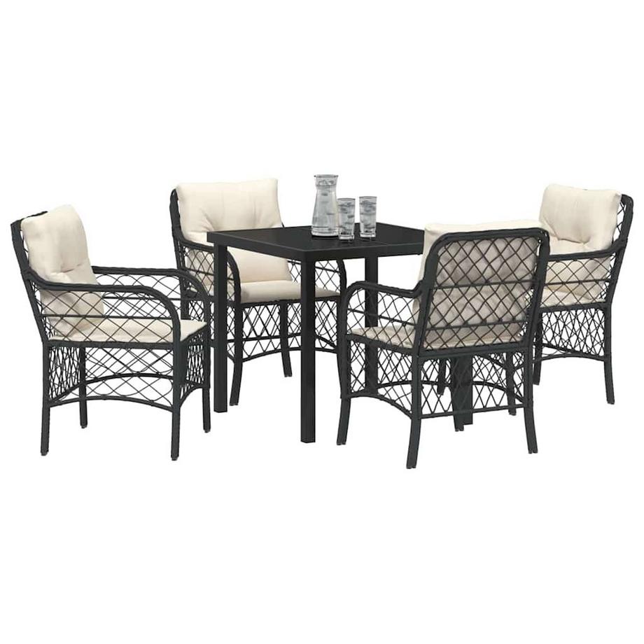 VidaXL Ensemble de salle à manger pour jardin poly rattan  