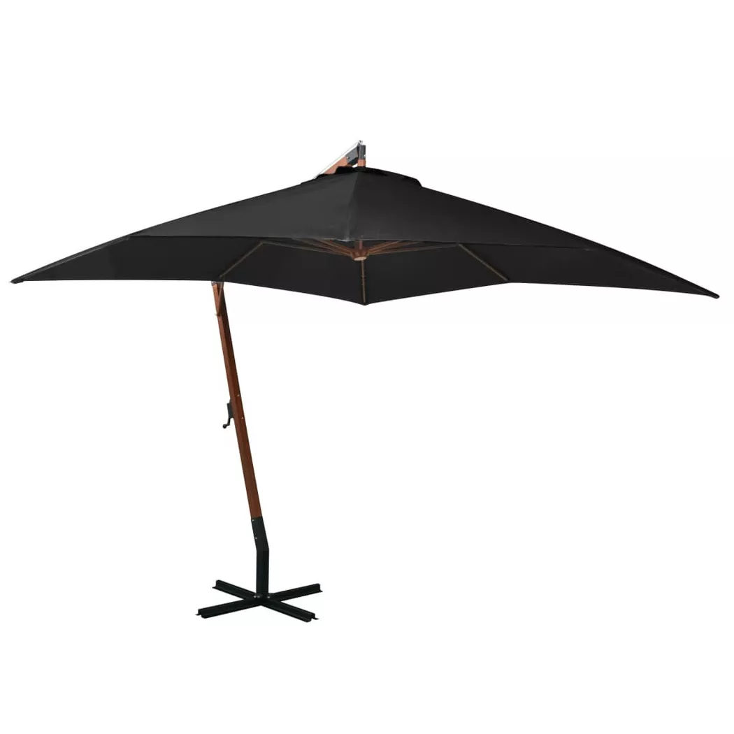 VidaXL - Parasol de jardin suspendu, One Size, Noir