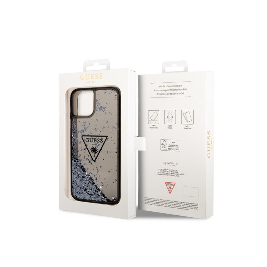 GUESS  Cover iPhone 14 Glitter Palm paillette 