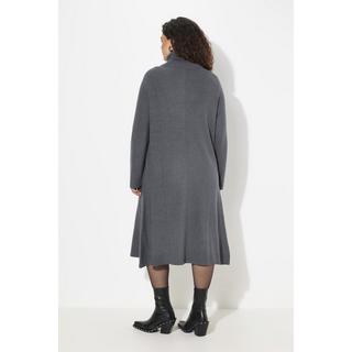 Ulla Popken  Long-Pullover, A-Linie, Stehkragen, Langarm 