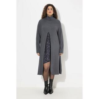 Ulla Popken  Long-Pullover, A-Linie, Stehkragen, Langarm 