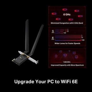 tp link  Adattatore WiFi 6E PCIe TP-Link Archer TXE72E - Connessione wireless ultraveloce per giochi e streaming 