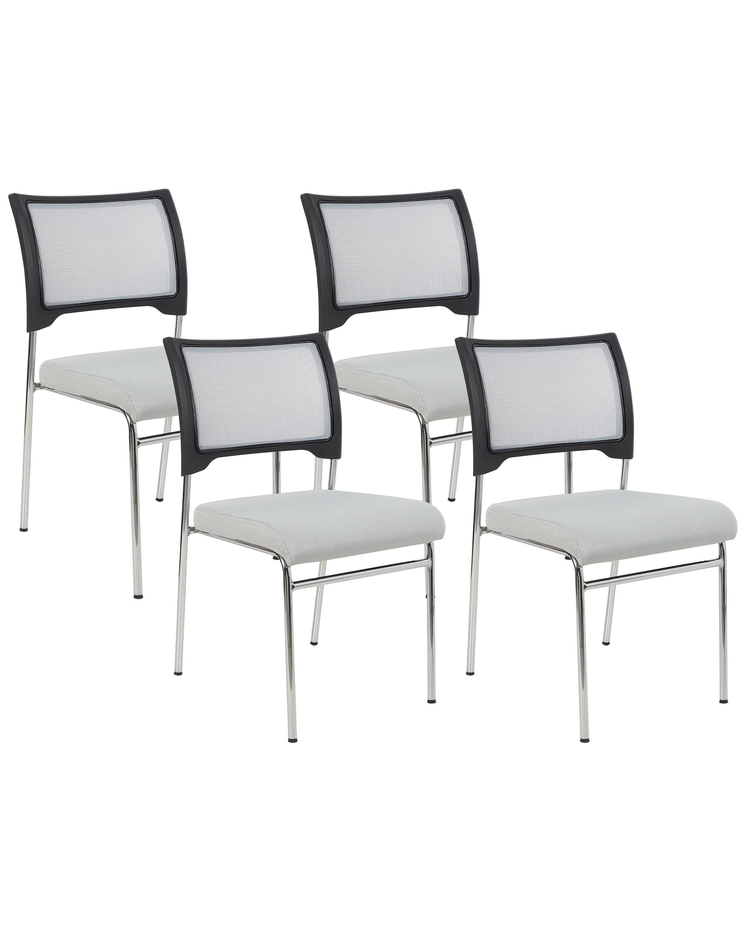 Beliani Lot de 4 chaises de conférence en Polyester Rétro SEDALIA  