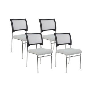 Beliani Lot de 4 chaises de conférence en Polyester Rétro SEDALIA  