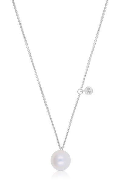 MUAU Schmuck  Collier or blanc 750 perle d'Akoya 5.5-6mm diamant 0.06ct. 