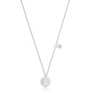 Collier Weissgold 750 Akoya Perle 5.5-6mm Brillant 0.06ct.