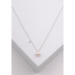 MUAU Schmuck  Collier Weissgold 750 Akoya Perle 5.5-6mm Brillant 0.06ct. 