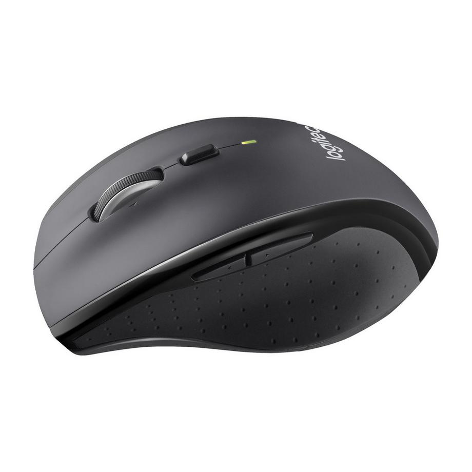 Logitech  M705 Marathon Mouse ergonomico Senza fili (radio) Laser Nero, Argento 7 Tasti 1000 dpi Ergonomico 