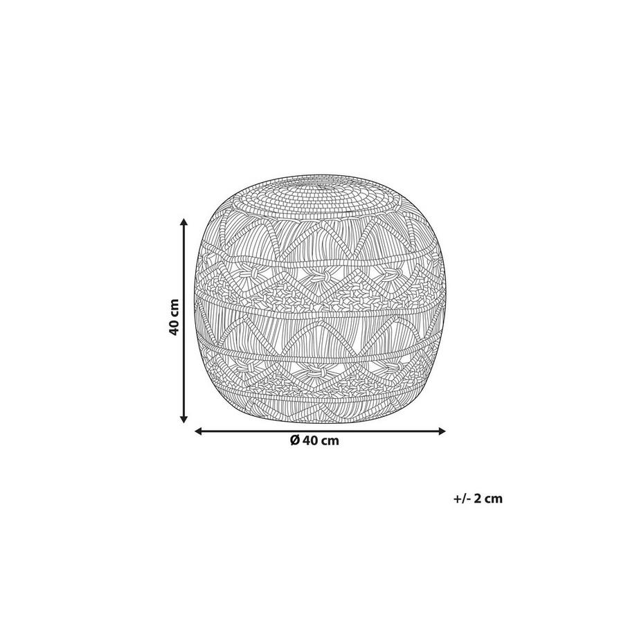 Beliani Pouf en Coton Rétro BERKANE  