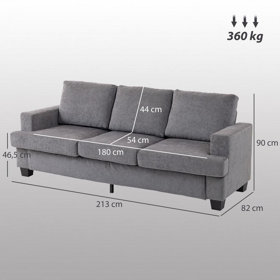 Northio 3-Sitzer-Sofa mit Stahlrahmen  