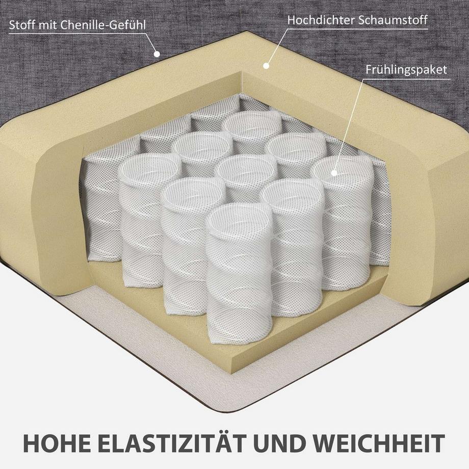 Northio 3-Sitzer-Sofa mit Stahlrahmen  