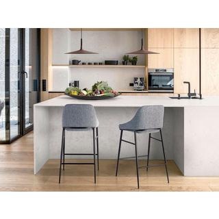 ANGEL CERDA Sgabello in tessuto grigio  