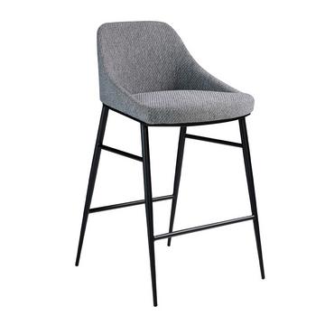Tabouret en tissu gris