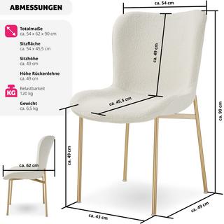 Tectake Chaise rembourrée Tessa  