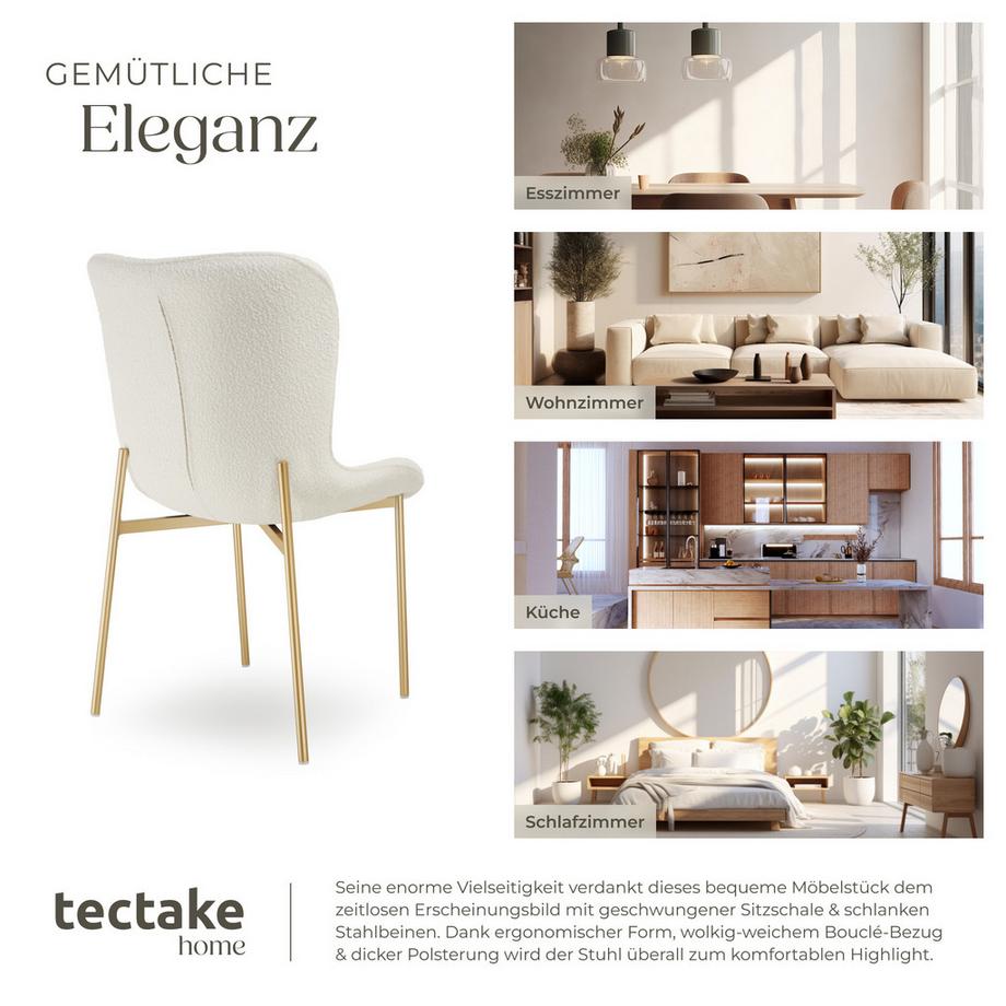 Tectake Sedia imbottita  Tessa Forma ergonomica con schienale alto  