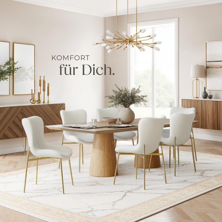 Tectake Sedia imbottita  Tessa Forma ergonomica con schienale alto  