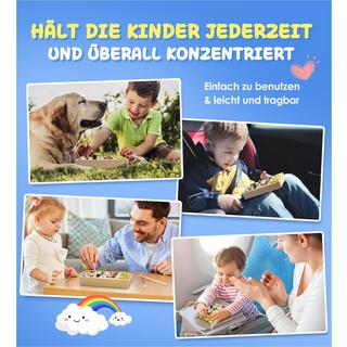 Activity-board  Busy Board hölzerne 3 in 1 Aktivität Board sensorisches Spielzeug für Kleinkinder mit Led Lichtschalter Schraubenzieher Werkzeuge magnetische Angelspiel 