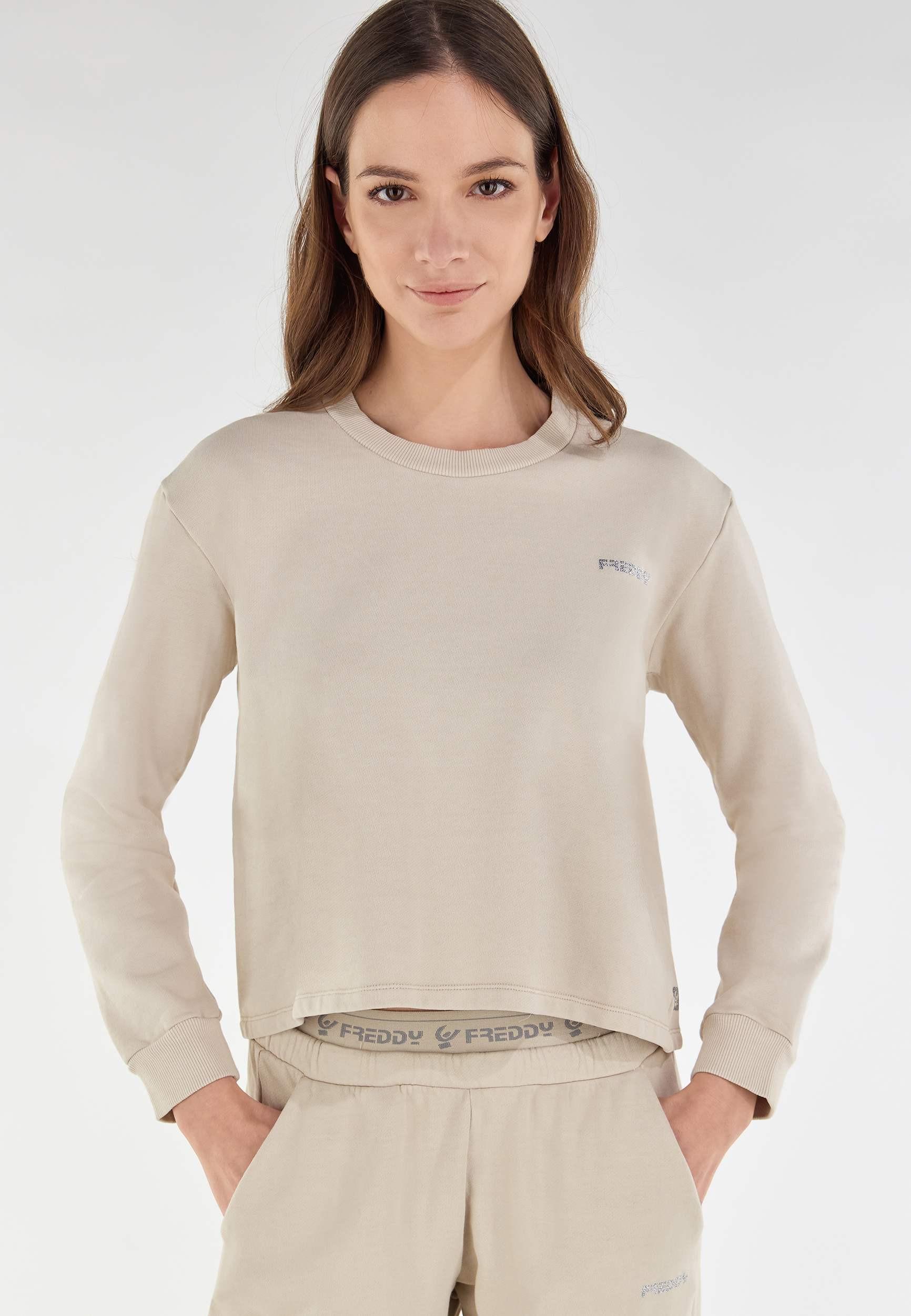 FREDDY Cropped Rundhals-Sweatshirt  
