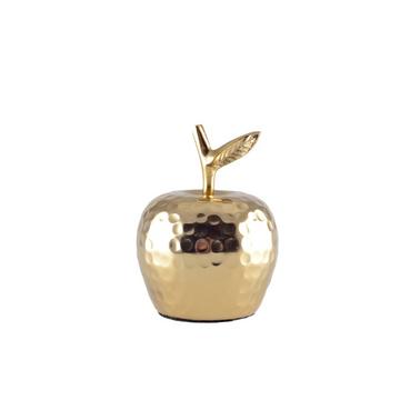 ZIERAPFEL GOLDFARBEN 9X9X12CM