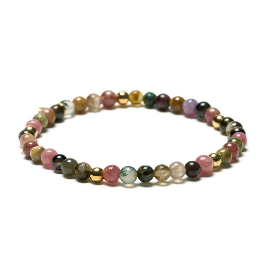 Miika Stretch Armband mit 4mm Turmalin & 925 Sterling Silber