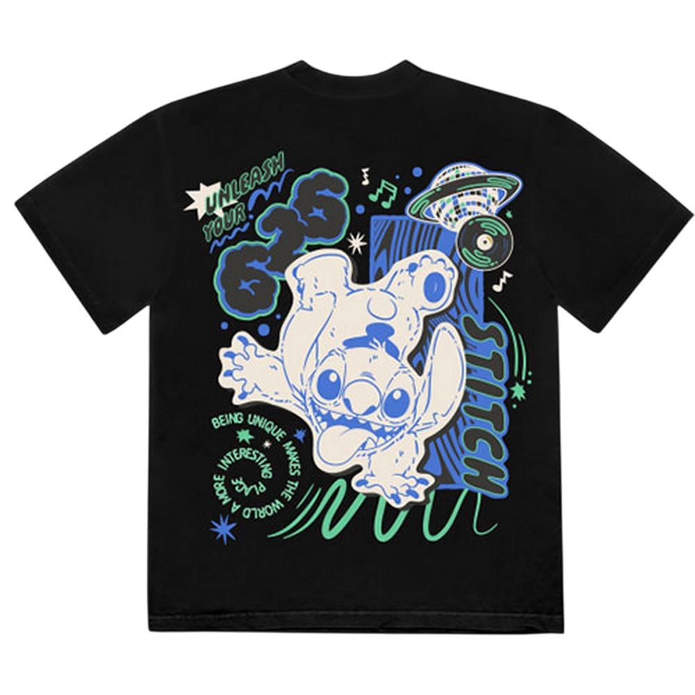 Lilo & Stitch Stitch T-Shirt Imprimé au Dos  