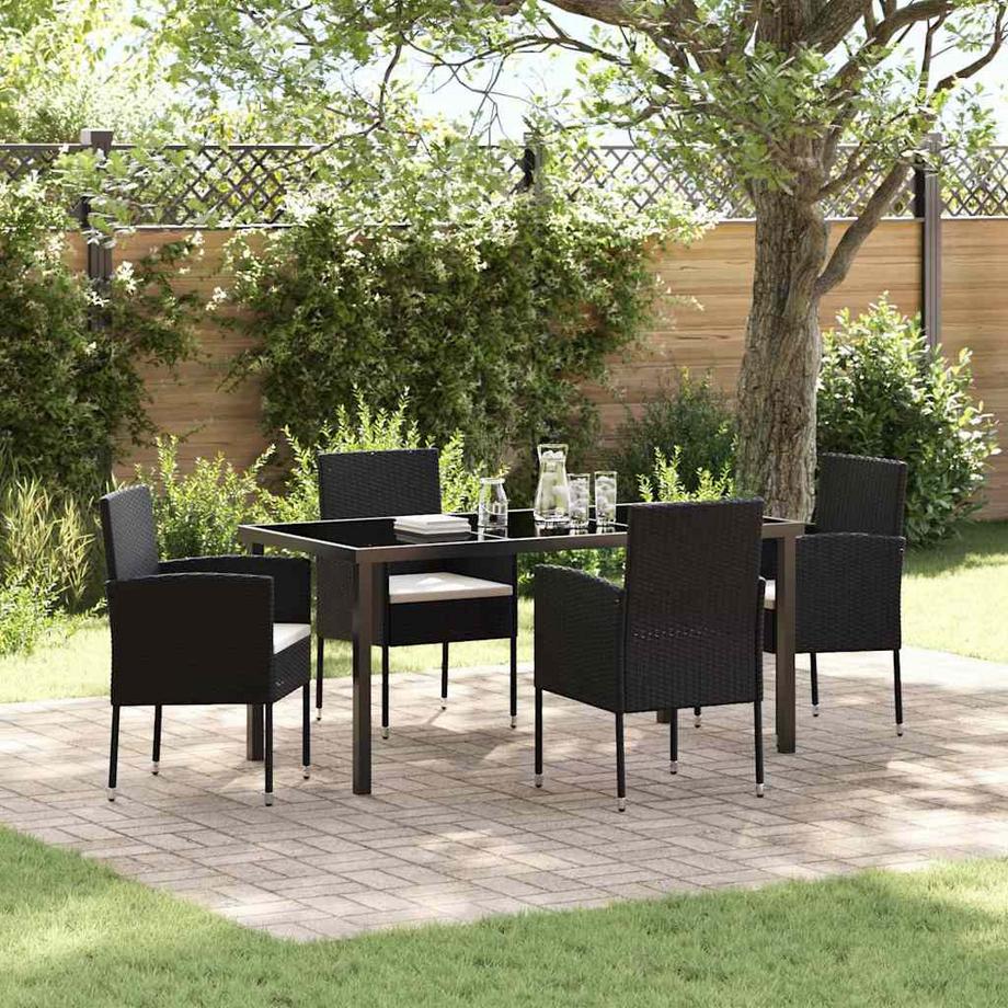 VidaXL Ensemble de salle à manger pour jardin poly rattan  