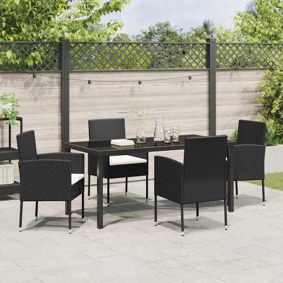 VidaXL Ensemble de salle à manger pour jardin poly rattan  