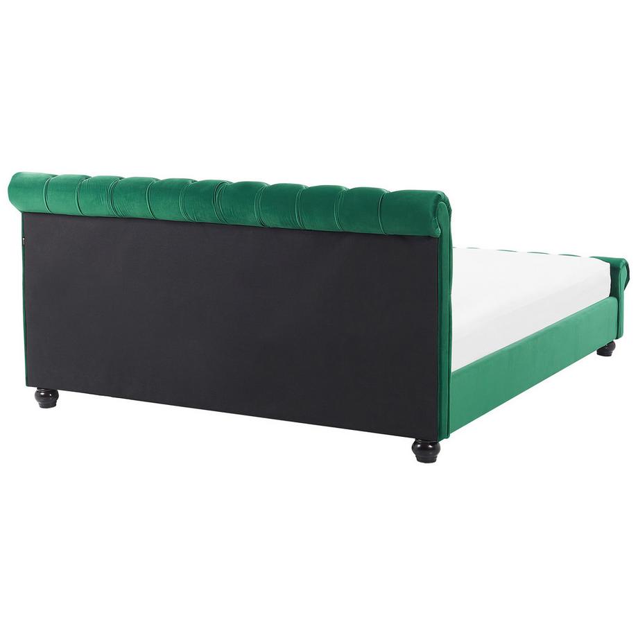 Beliani Wasserbett aus Samtstoff  AVALLON  