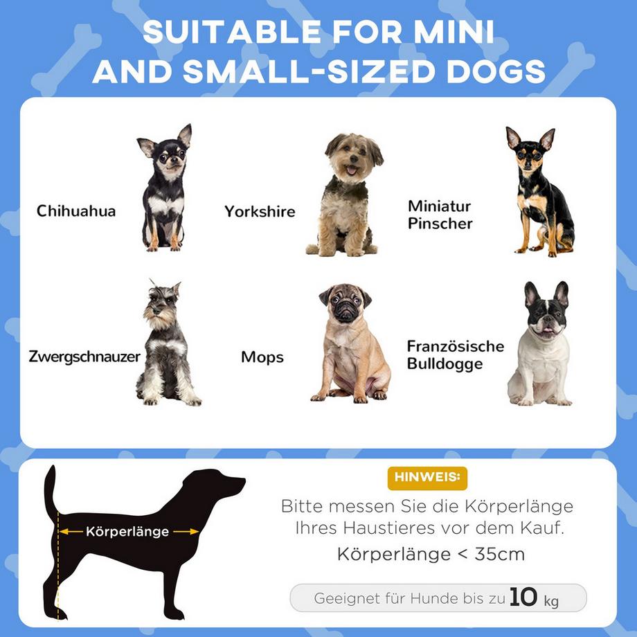 Northio  Erhöhtes Hundebett mit Baldachin, Haustierbett, Outdoor Hundeliege mit Dach, Atmungsaktiv, für Mini- und Kleinhunde Dunkelblau Oxford 61 x 46 x 63 cm 