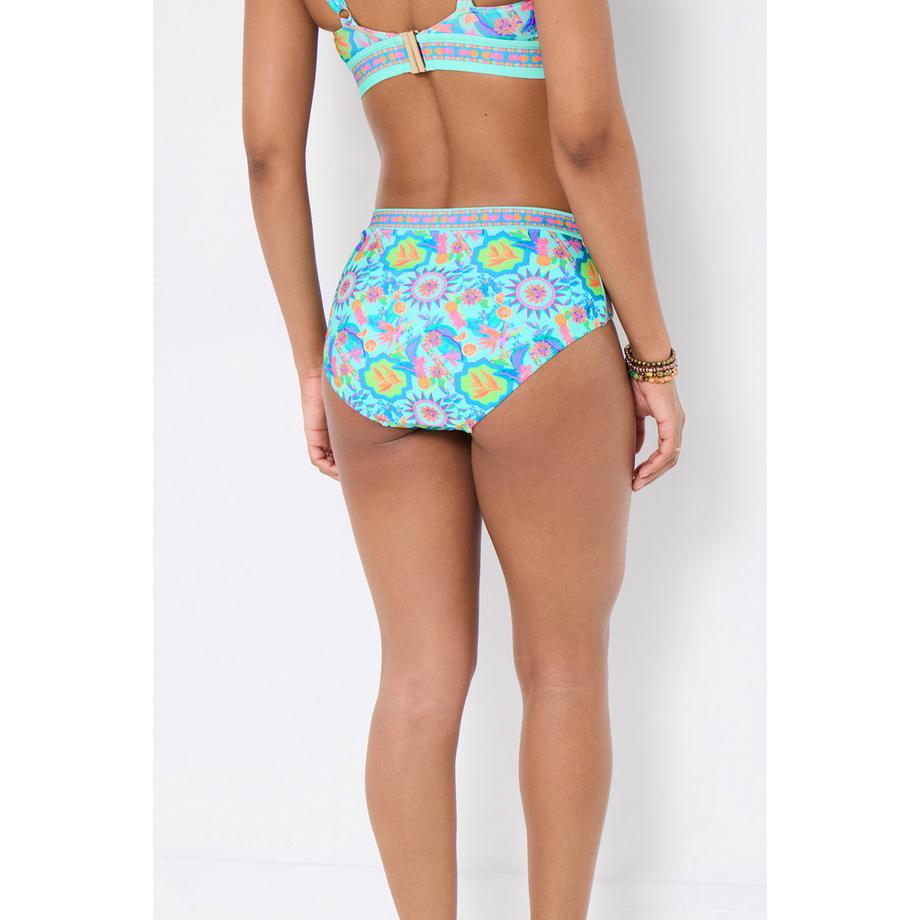 Joe Browns Bas de Bikini Taille Haute Imprimé Vibrant avec Détail Nœud  
