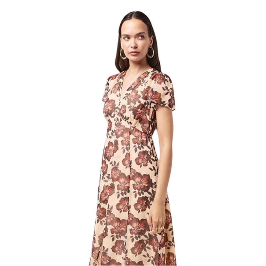 FRENCH CONNECTION  Robe Milongue Manches Volantées Elyse 