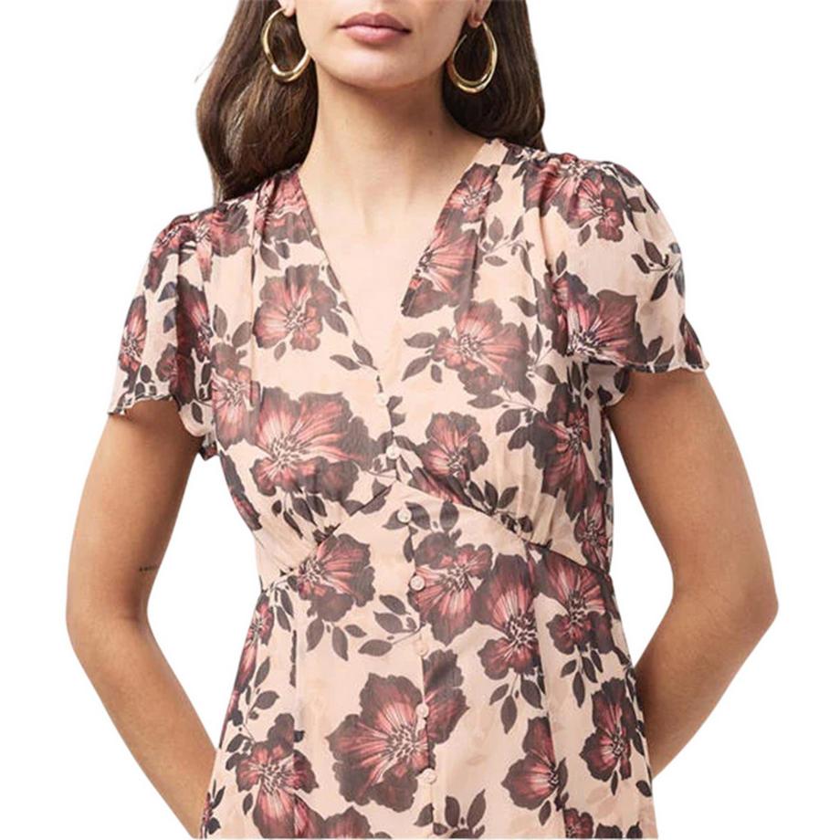 FRENCH CONNECTION  Robe Milongue Manches Volantées Elyse 