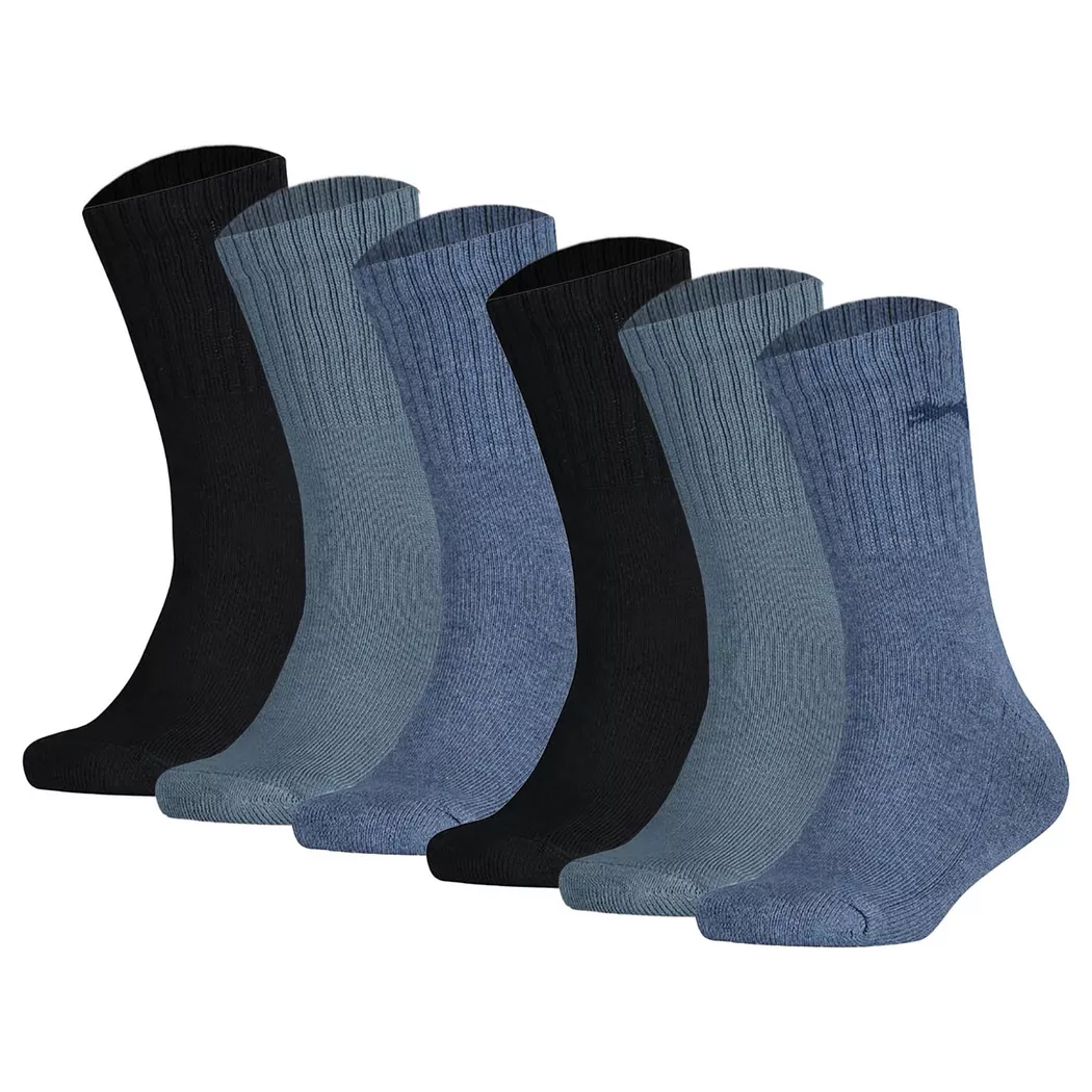 Puma - Calzini Unisex Confezione da 6 Vestibilità confortevole, 31-34, Blu