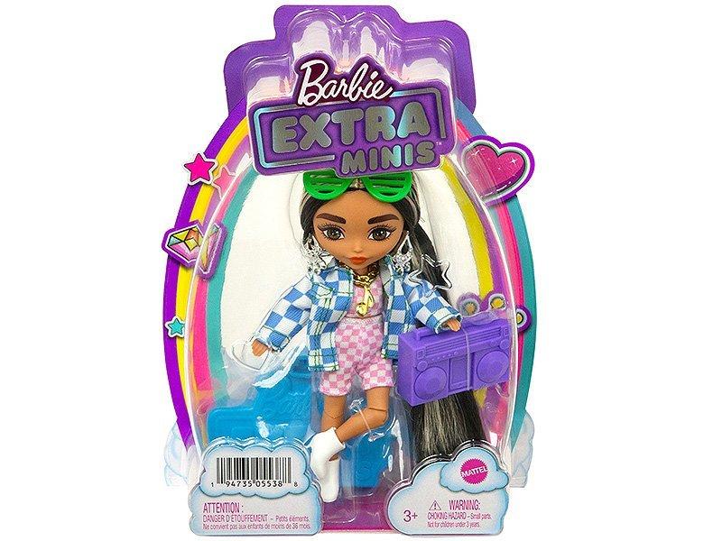 Barbie  Extra Minis Puppe karrierte Jacke 
